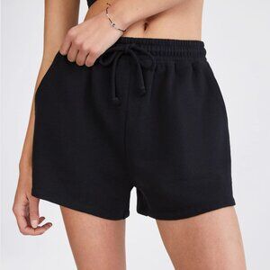 Aeropostale Slouchy High-Rise Fleece Shorts - BLACK  - Size X-SMALL